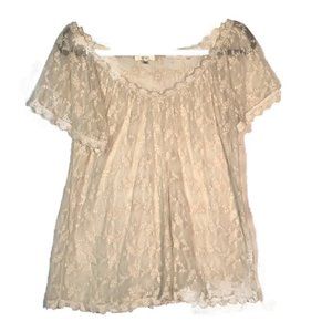 Millay lace short sleeve top.